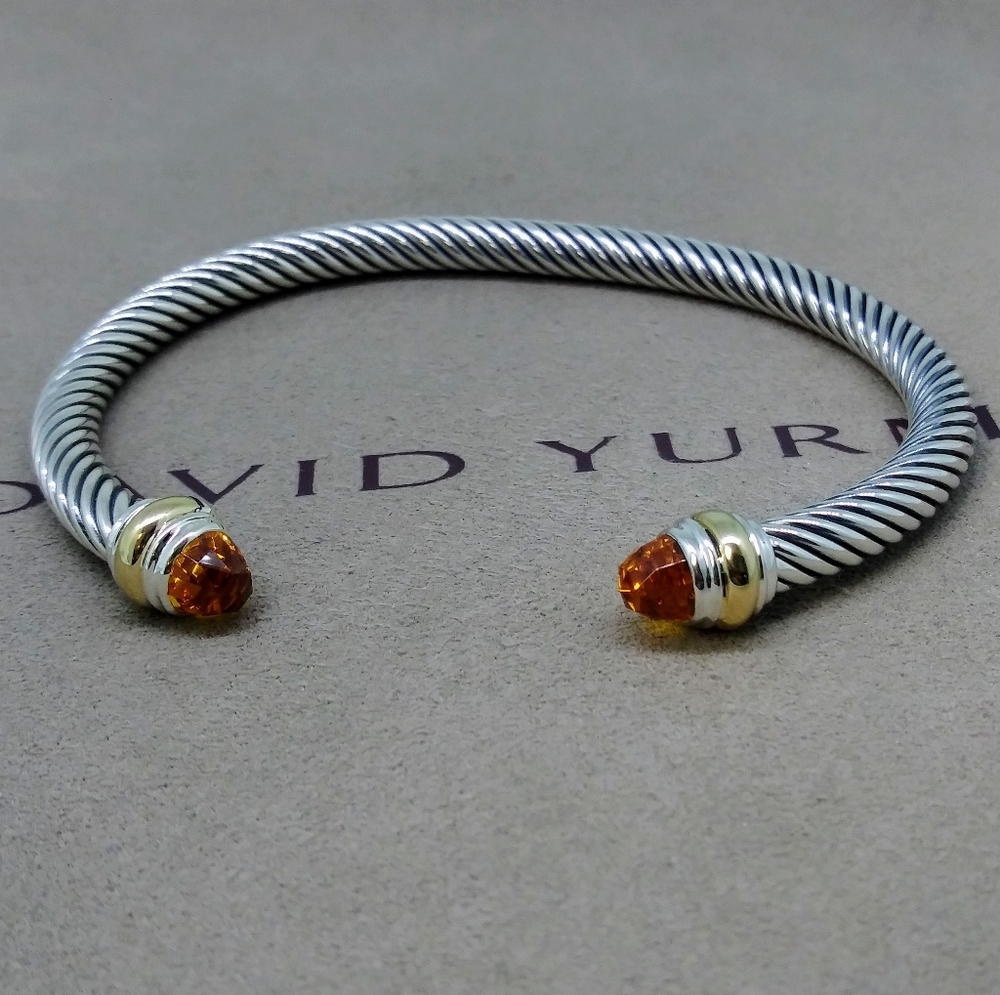 David Yurman 5mm Bracelet Citrine & 14k Gold